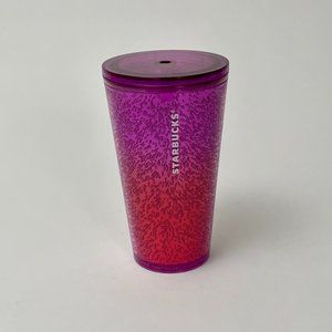 NEW Starbucks Purple Red Bubble Ombre Reusable Grande Thermal Cup, Summer 2021
